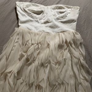 Strapless Silk Mini Dress